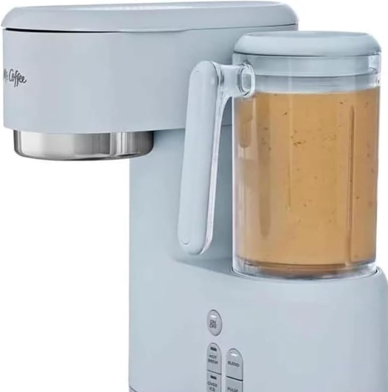 Mr. Coffee 3 in 1 Single Serve Coffee Maker, Hot or Iced Espresso and Frappe Machine, Blender, and Reusable Filter for Frozen Drinks or Lattes, Gray