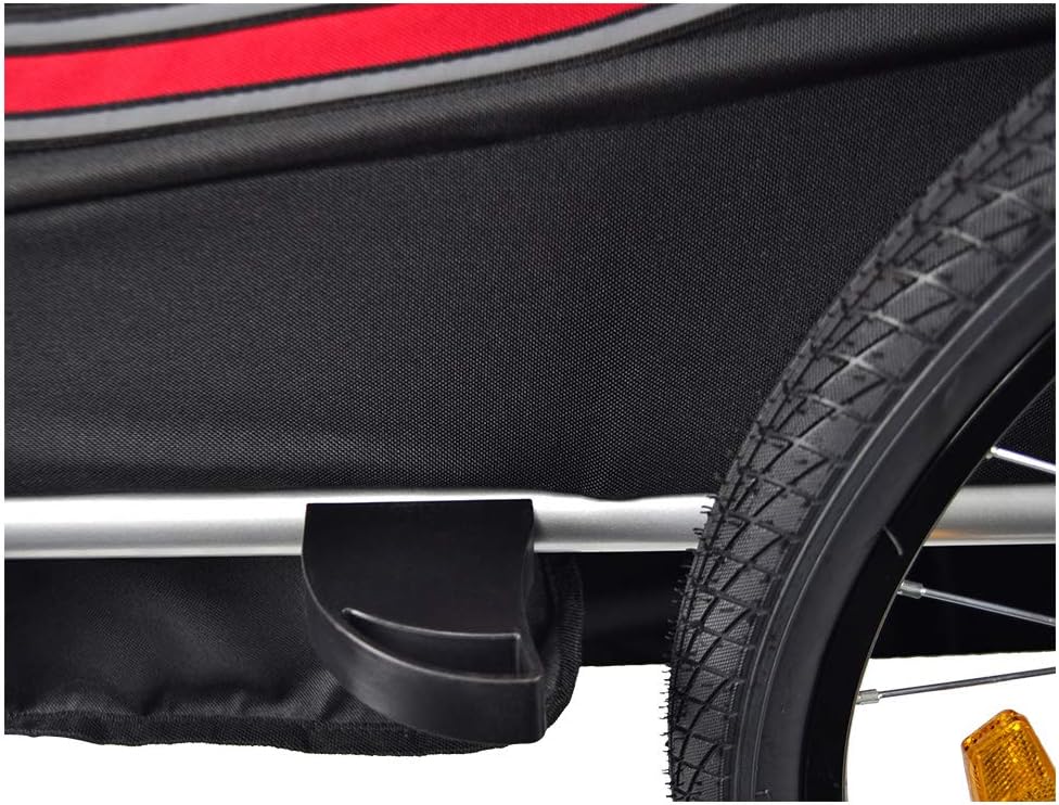 Veelar Bike Trailer & Stroller 2 in 1 Double Seat for Toddlers, Kids, Child Bicycle Carrier Jogger