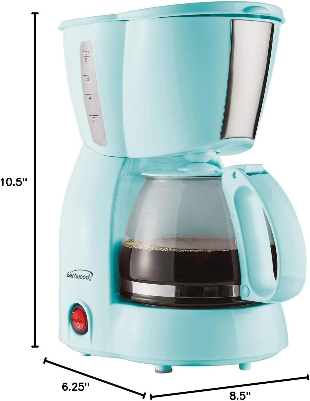 Brentwood TS-213BL 4 Cup Coffee Maker, Blue (Pack of 4)