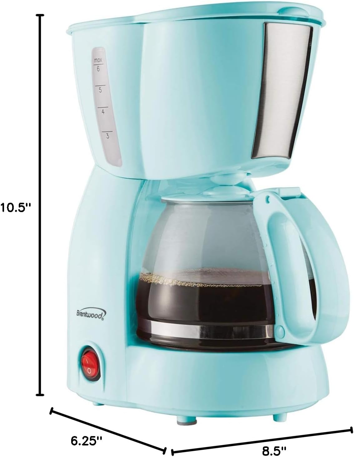 Brentwood TS-213BL 4 Cup Coffee Maker, Blue (Pack of 4)