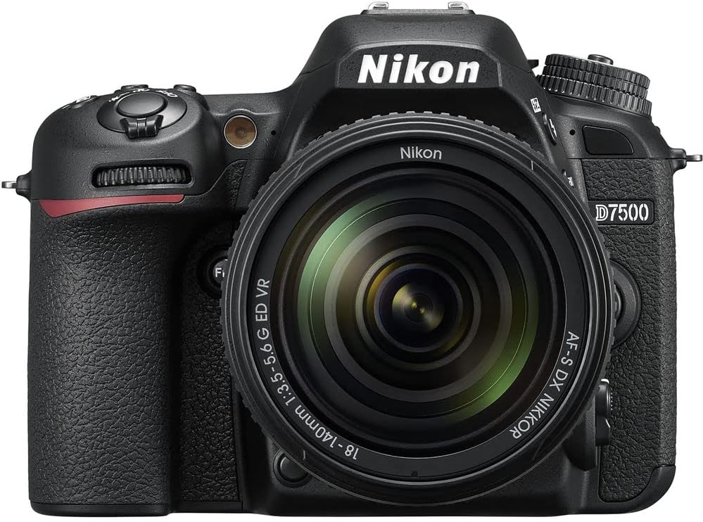 Nikon D7500 DSLR Camera - Bundle - with 18-140mm Lens (1582) + Color 6pcs Filter Set + 2X EN-EL15 Battery + 2X 64GB Cards + Case + Memory Card Wallet + 12 Inch Flexible Tripod + More