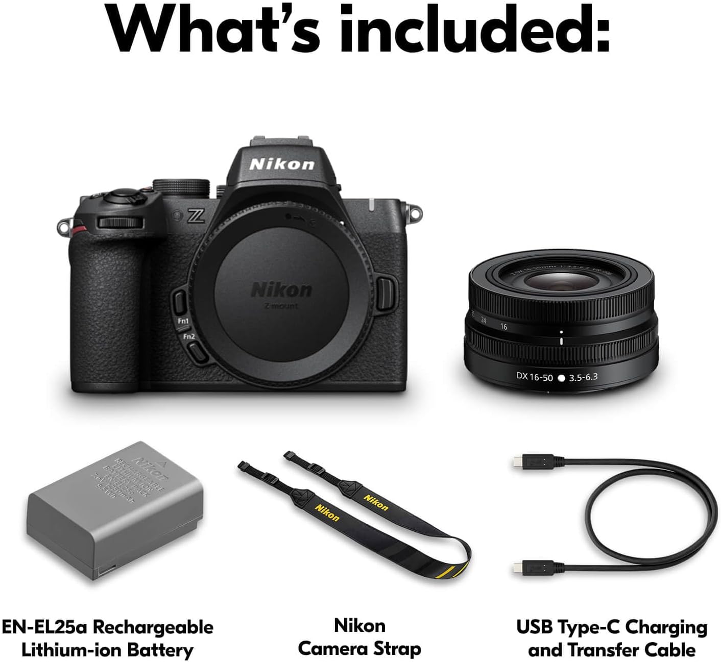 Nikon Z50 II with Wide-Angle Zoom Lens | Compact mirrorless Stills/Video Camera with Easy Color presets and Wireless Photo Sharing | Nikon USA Model