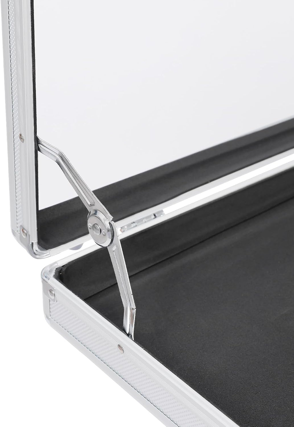 QTYORD Card Display Case, Aluminum 34' L x 22' W Glass Display Case for Cards, XL Large Table Top Display Case with Lock, Portable Trade Show for Jewelry MTG Cards Collectible Cards