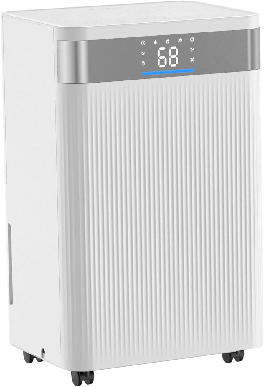 VEVOR 35 Pints Dehumidifier for Home & Basement, 2500 Sq.Ft Coverage, Drain Hose for Commercial & Industrial Use, Smart Humidity Control, Low Noise for Large Rooms, Warehouses, Bedrooms & Storage