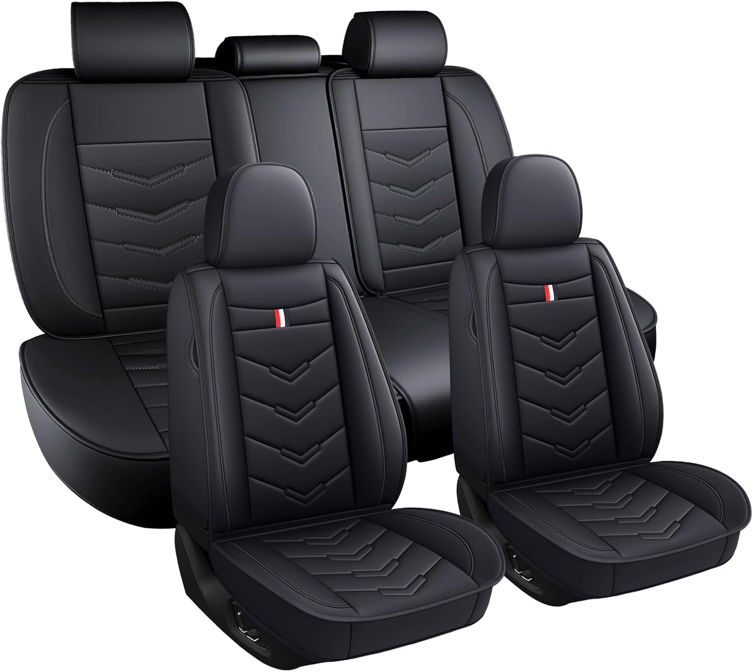 Car Seat Covers Fit for Mazda Cx-90 2025-2025, Leather Seat Covers for Car, Waterproof Non-Slip Durable Car Seat Protector(5 Seats,Black)