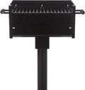 Commercial Grade Park Grill – Heavy-Duty Steel with 300 Sq Inch Cooking Grate, 360° Swivel Post, Made in the USA by Jamestown Advanced Products