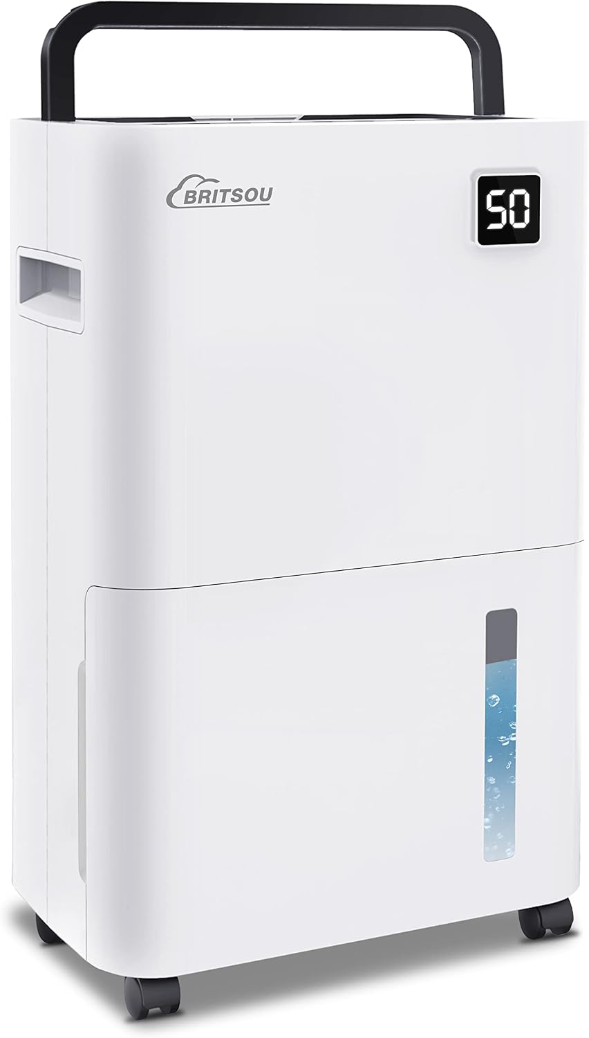 50 Pints Dehumidifier for Basement with Drain Hose - Quiet Smart Operation with 3 Modes, 24HR Timer - Ideal for Home Bedroom, Bathroom, Small to Large Rooms