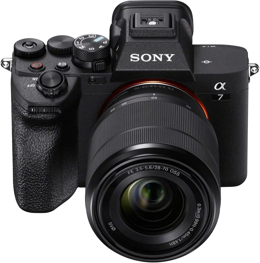 Sony α7 IV Mirrorless Camera Kit (ILCE-7M4K/B) with 28–70mm OSS Lens | 33 MP Full-Frame Sensor | 4K/60p Video | 64GB Card, Filter Kit, Wide Angle Lens, Telephoto Lens, Color Filter Kit and More