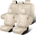 Fit for Lexus GX 460 2010-2023 Custom Seat Covers, PU Leather Car Seat Covers, Full Coverage Protection, Thick Cushioning Seat Protectors(Standard Full Set/Beige)