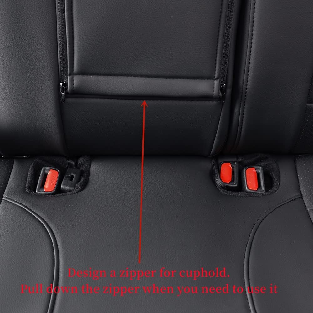 coverdream Custom Seat Covers Compatible with Select Hyundai Elantra 2014 2015 2016 Models - Leatherette (Black,Full Set)