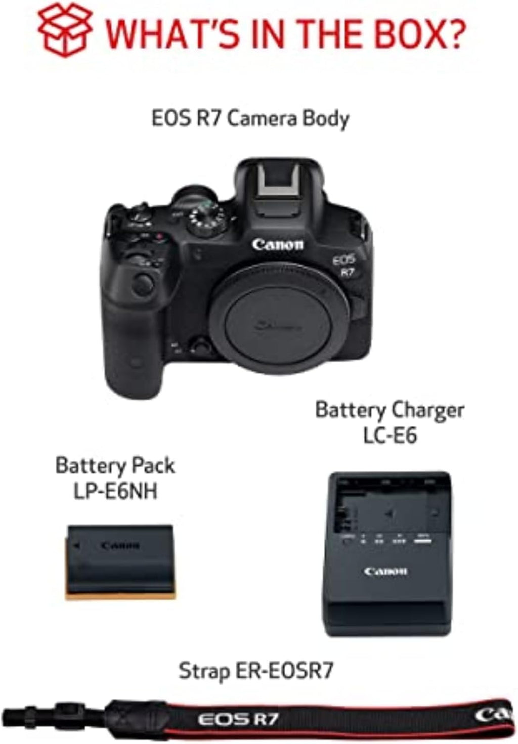 Canon EOS R7 Mirrorless Camera (Body Only), Hybrid Camera, 32.5 Megapixel (APS-C) CMOS Sensor, 4K Video, for Sports, Action, Content Creators, Vlogging Camera, Black