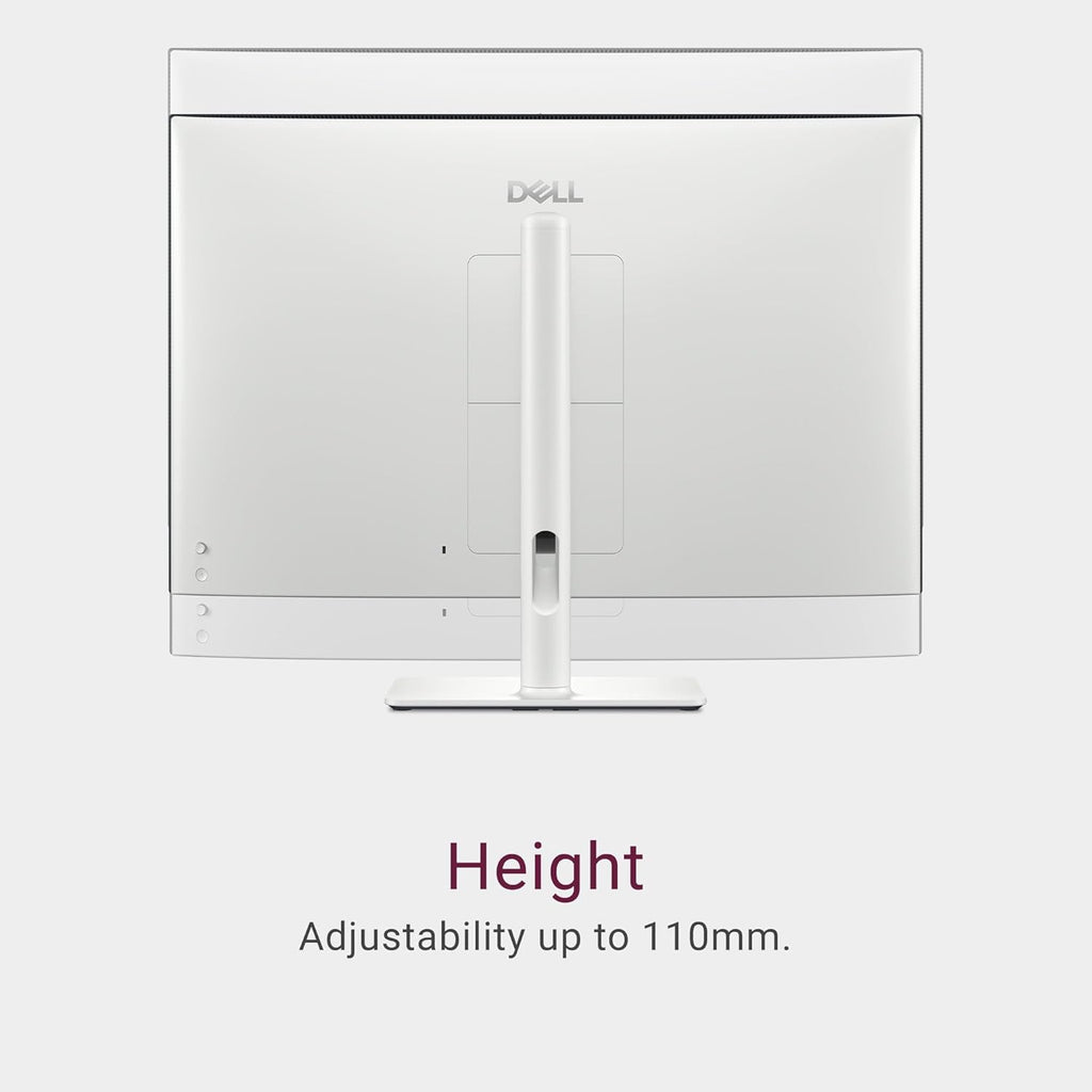 Dell 32 Plus 4K QD-OLED Monitor S3225QC - 31.6-inch (3840 x 2160) 120Hz 0.03ms Display, AI-Enhanced 3D Spatial Audio, Height/Tilt/Swivel/Slant Adjustment - Ash White