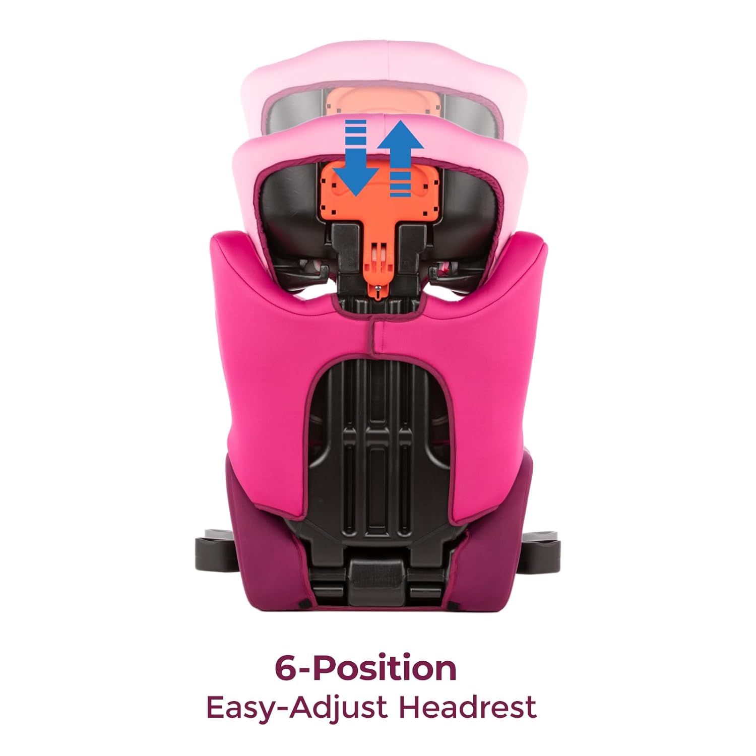 Diono Cambria LE, 2-in-1 Belt Positioning Booster Seat,Backless and High-Back Booster seat for Children from 40—120 lb,17' Wide,6 Headrest Positions,Lightweight with Latch,Pink