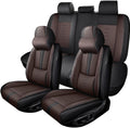 Full Set Seat Covers for Chevrolet Blazer EV 2024 2025,Leather Car Seat Cover,Soft Seat Cushion Covers with Airbag,Waterproof Automobile Seat Protectors for Blazer EV(Black Coffee,Deluxe)