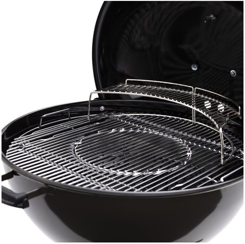 Weber Master-Touch Charcoal Grill, 26-Inch, Smoke Gray – Premium Outdoor BBQ Grill with Tuck-Away Lid Holder & One‑Touch™ Cleaning System, Porcelain‑Enameled Kettle