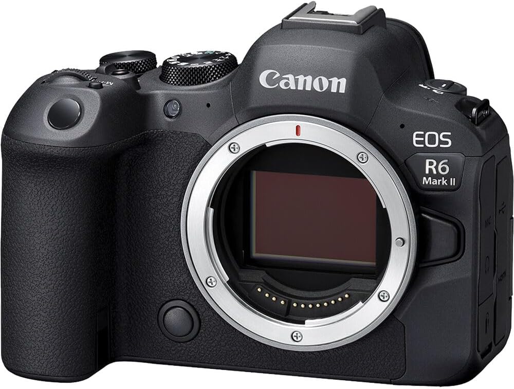 Canon EOS R6 Mark II Mirrorless Camera Body Only (5666C002) 24.2MP Full-Frame CMOS Sensor, 4K 60p Video, Dual Pixel CMOS AF II | Fast Continuous Shooting with Shoulder Bag and 64GB Memory Card