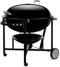 Weber The Ranch Charcoal Kettle Grill, 37' – Massive Outdoor BBQ Grill with Stainless Steel Hinged Cooking Grate, Tuck-Away™ Lid Holder & Porcelain‑Enameled Bowl