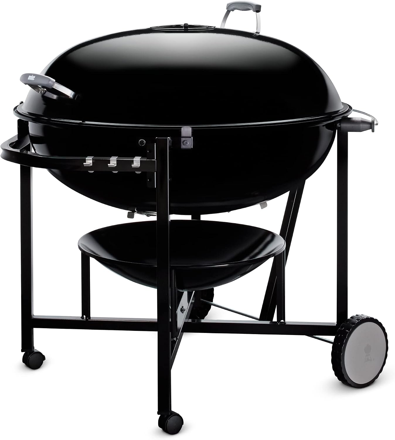 Weber The Ranch Charcoal Kettle Grill, 37' – Massive Outdoor BBQ Grill with Stainless Steel Hinged Cooking Grate, Tuck-Away™ Lid Holder & Porcelain‑Enameled Bowl