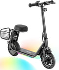 Hiboy Q2 Lite Electric Scooter with Seat for Kids Ages 4–10, LED Lights, UL Certified, 9.3 MPH, 100W Motor, Easy Control