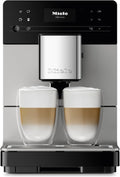 Miele CM 5510 Silence Automatic Coffee Machine - With OneTouch for Two, AromaticSystem, Individual Profile Settings, and Cleaning Programs, in AluSilver Metallic Finish
