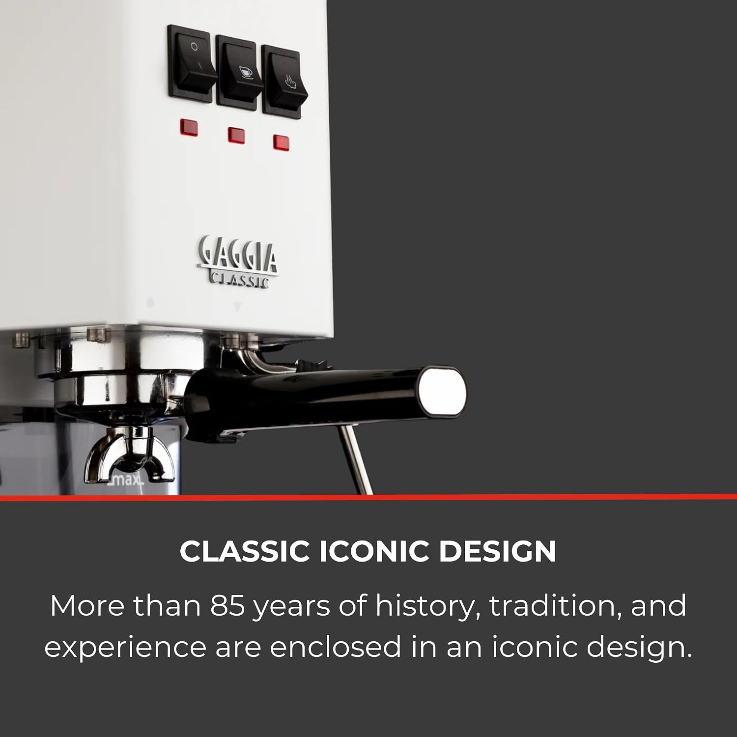 Gaggia RI9380/48 Classic Evo Pro Espresso Machine, Polar White, Small