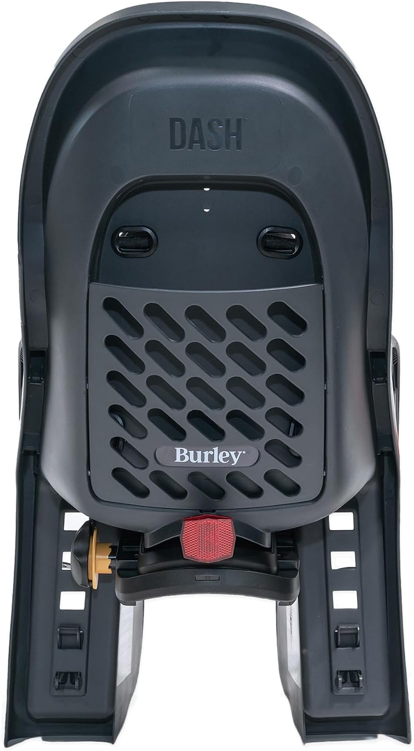 Burley Dash RM | Rack-Mounted Child Bike Seat with Padded Seating, Adjustable Fit & Footrests, Secure 5-Point Harness
