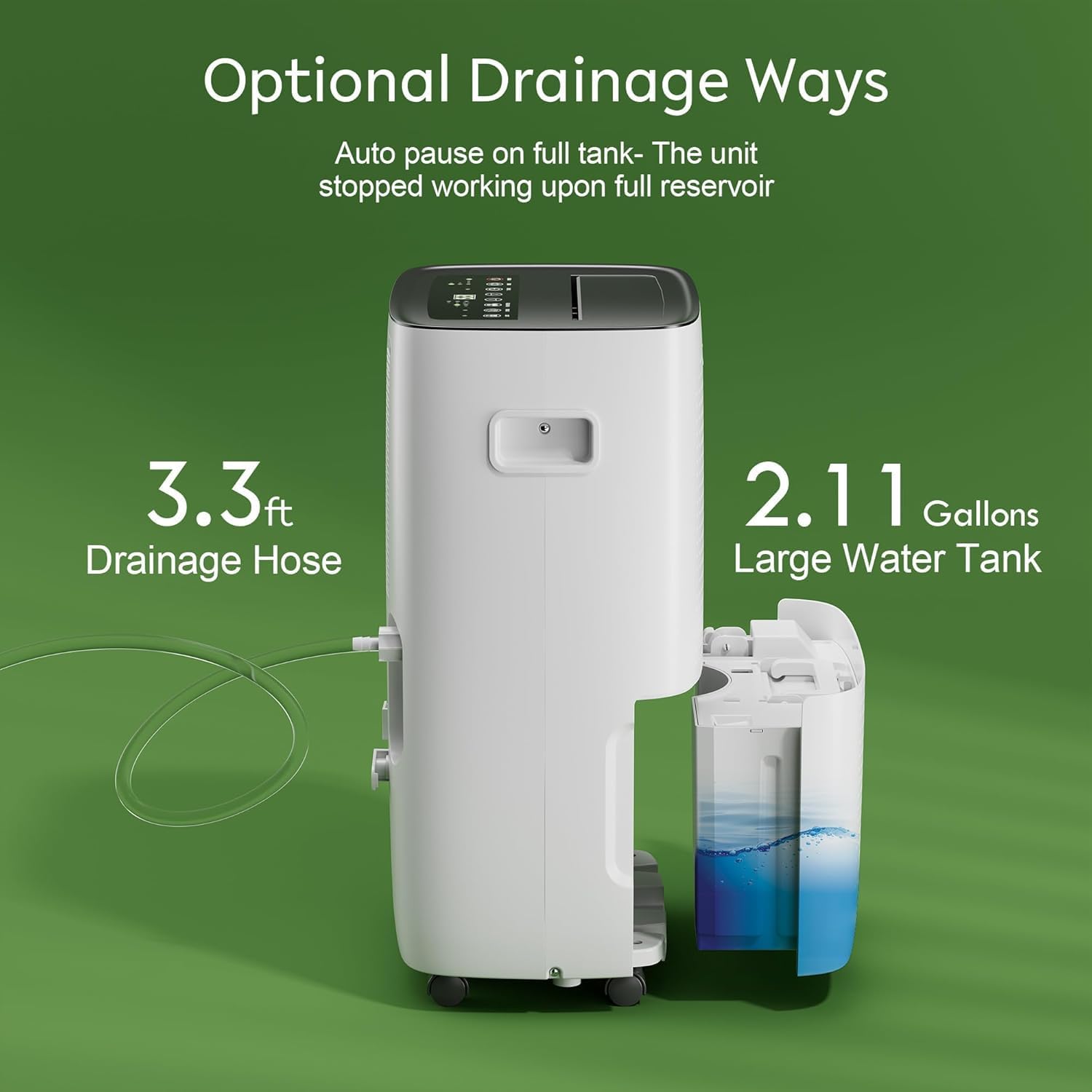 Waykar 150 Pints 7,500 Sq. Ft High Efficiency Dehumidifier with Drain Hose for Commercial and Industrial Large Rooms, Home, Basements, Storages, Warehouses and Bedrooms