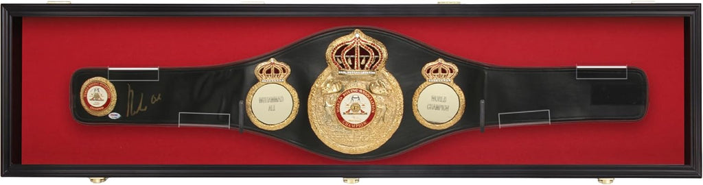54' Wrestling Championship Belt Display Case Boxing Belt Wall Mount Display Case Shotgun Cabinet Shadow Box W/98% UV Acrylic Door Lockable
