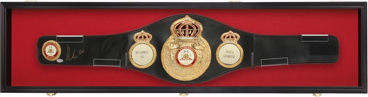 54' Wrestling Championship Belt Display Case Boxing Belt Wall Mount Display Case Shotgun Cabinet Shadow Box W/98% UV Acrylic Door Lockable