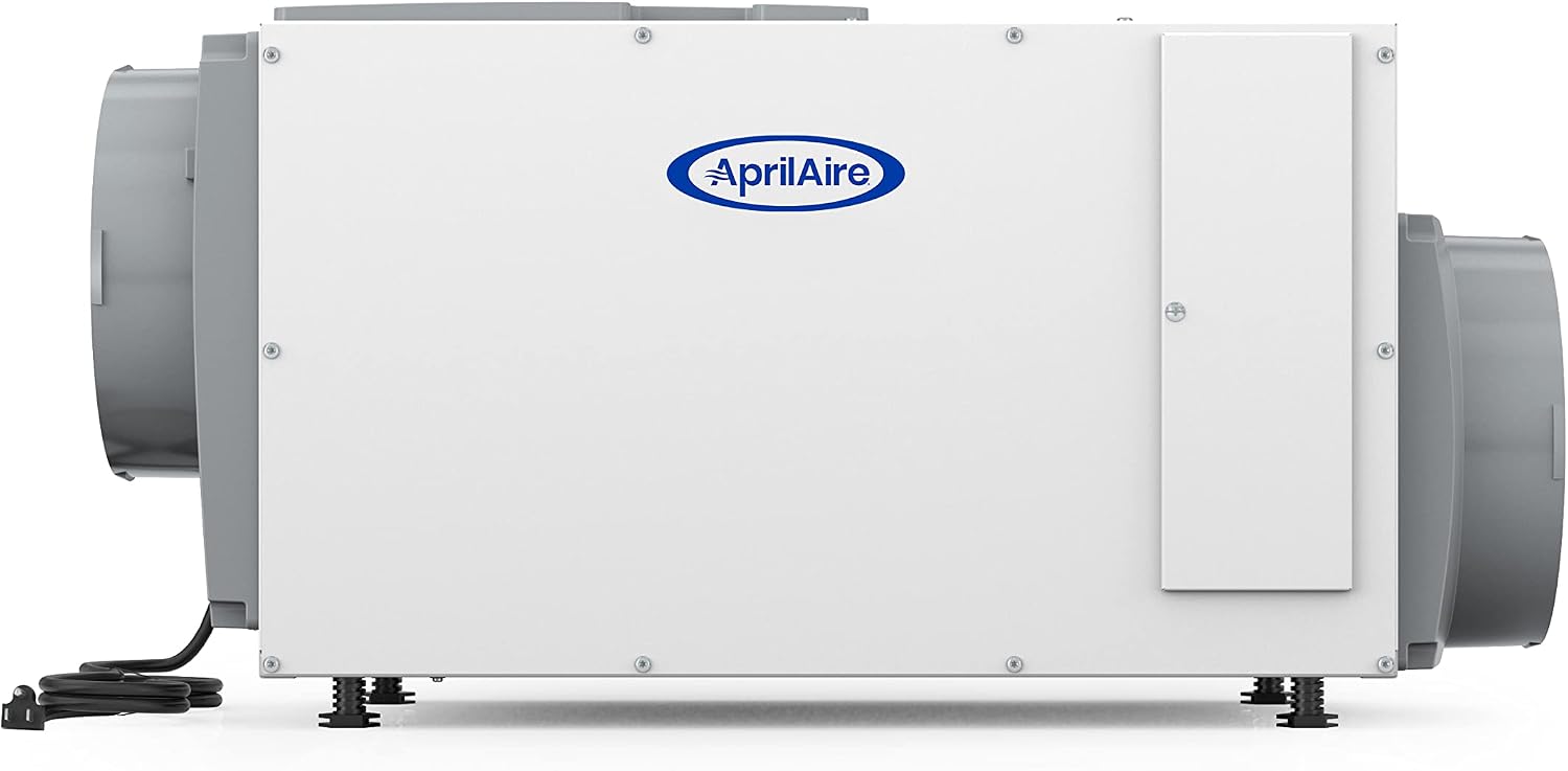 AprilAire E100 Pro 100-Pint Whole-House Dehumidifier + Model 76 Wall Mount Control, Commercial-Grade Dehumidifier for Basement, Crawlspace, or Whole House up to 5,500 sq. ft.