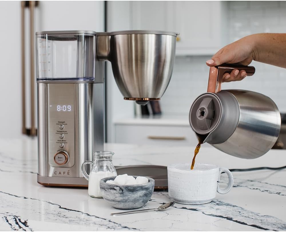 Café Specialty Drip Coffee Maker | 10-Cup Insulated Thermal Carafe | WiFi Enabled Voice-to-Brew Technology | Smart Home Kitchen Essentials | SCA Certified, Barista-Quality Brew | Stainless Steel