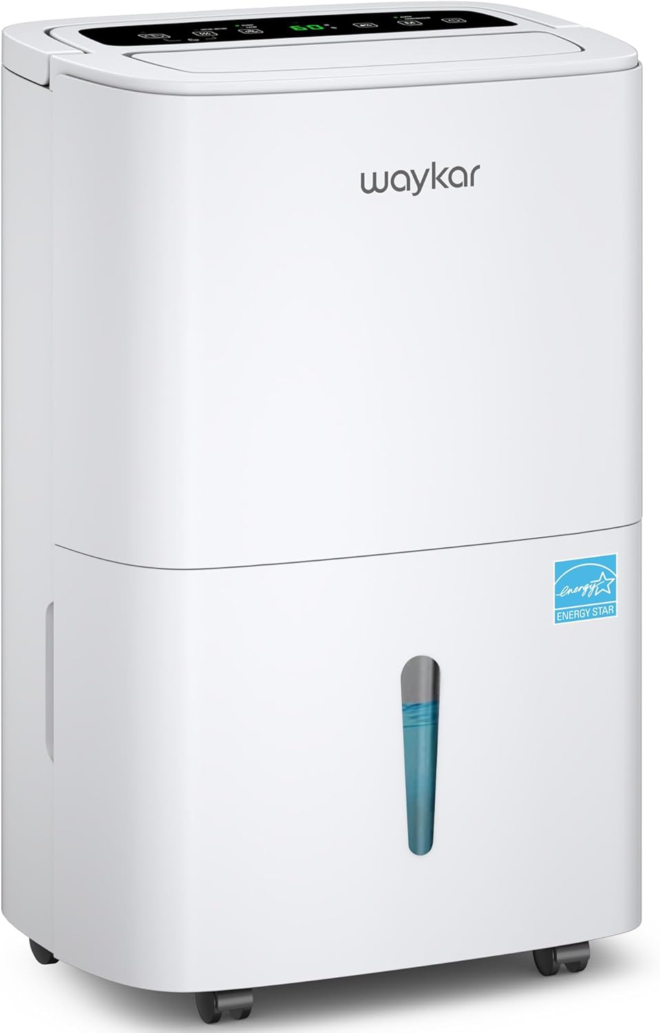 Waykar Max 80 Pint/D(Standard 62Pint/D) Energy Star Home Dehumidifier for Spaces up to 5,000 Sq. Ft, Ideal for Basement, Bathroom and Large Room with Drain Hose, Portable, Auto Defrost and Self-Drying