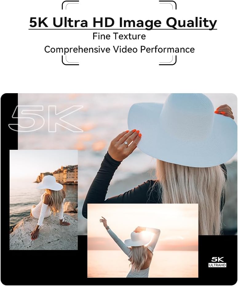 ORDRO 5K Digital Cameras for Photography - 64MP 12X Optical Zoom Travel Content Creator Camera & YouTube Vlogging Camera with Flip Screen, Microphone & Tripod Grip, 64GB Memory Card