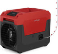COSTWAY 140 Pints Commercial Dehumidifier with Pump, Portable Industrial Dehumidifier with Drain Hose for Basements, Job Sites, Water Damage Restoration, Large Spaces up to 1800 Sq.Ft (Red)
