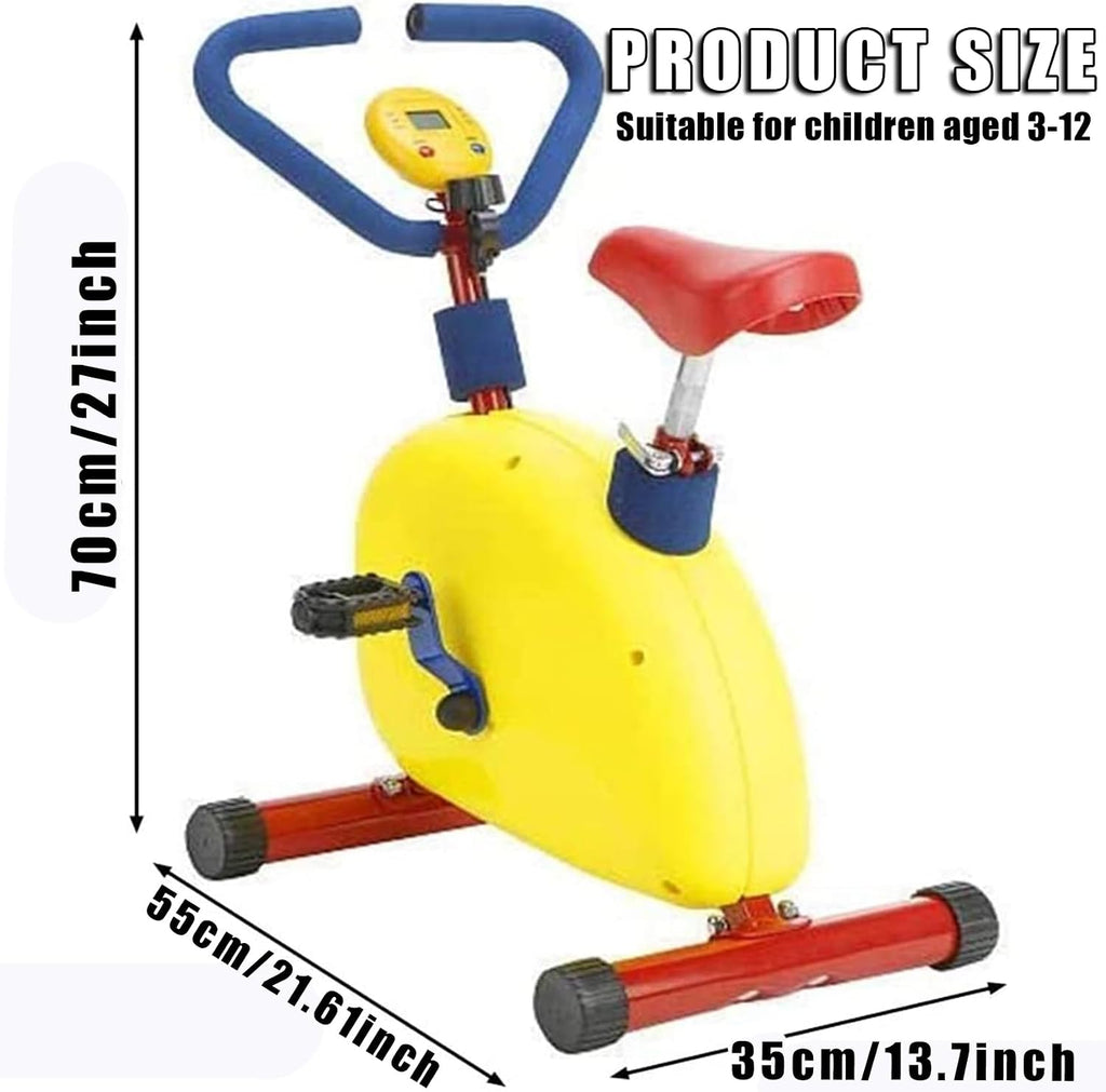 Kids Exercise Bike Fun and Fitness Exercise Equipment, Adjustable Resistance and Seat Height Kid Stationary Bike, for Boys Girls Ages 3-8 Year Old