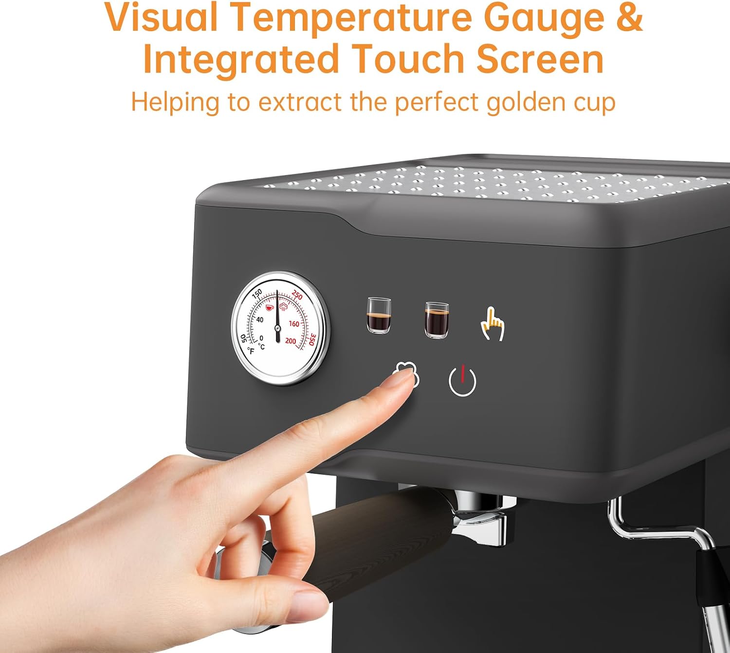MAttinata Espresso Machine 20 Bar, Espresso Coffee Maker with Professional Milk Frother Steam Wand for Cappuccino & Latte, 60oz Removable Water Tank for Home，Stainless Steel