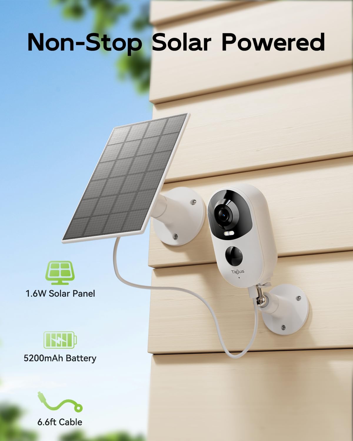 3K 4MP Security Cameras Outdoor Wireless, Solar Powered Cameras for Home Security, No Subscription, Smart Detection, Color Night Vision, 2-Way Talk, 2.4/5GHz WiFi, 32GB Local Storage