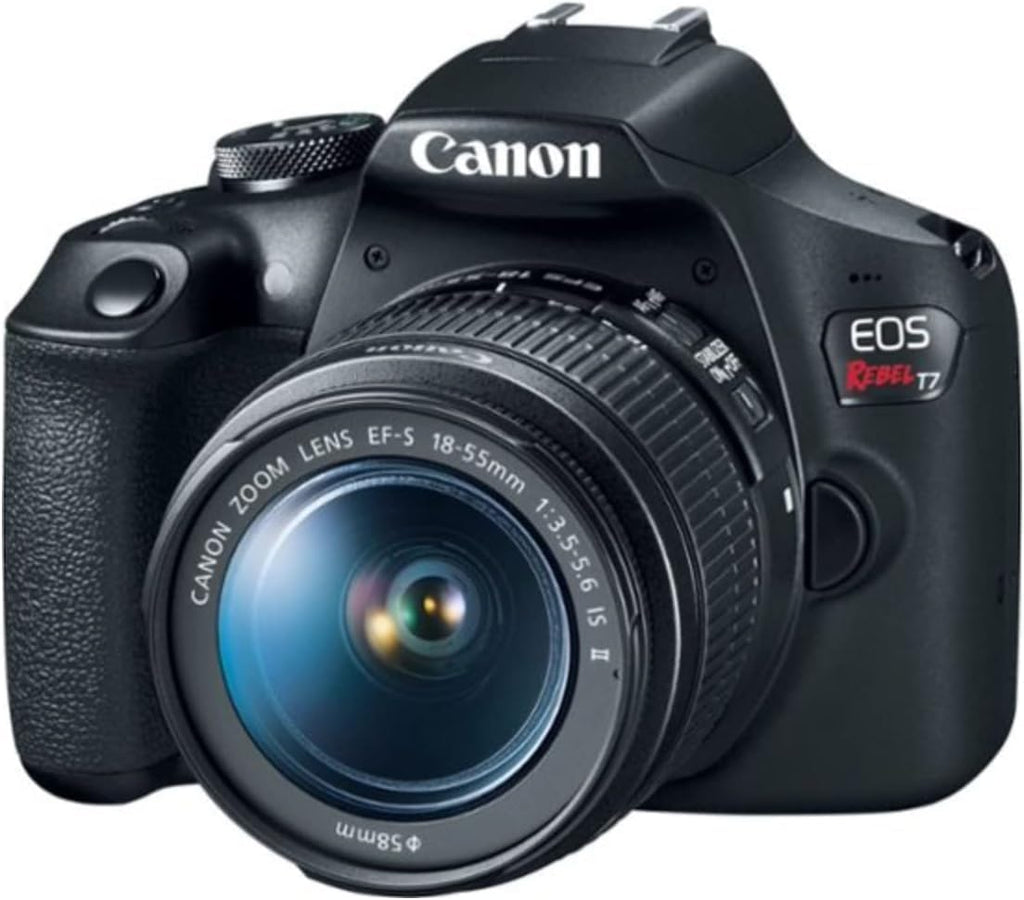 Canon EOS Rebel T7 DSLR Camera with 18-55mm Lens (Black) (Renewed) (Camera w/Advanced Bundle)