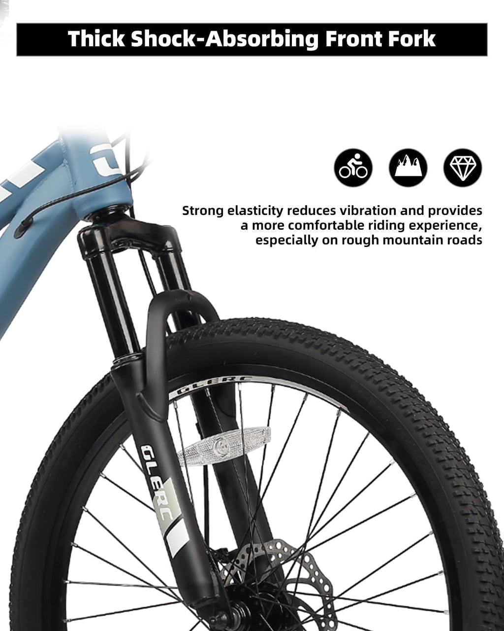 Glerc 20 24 Inch Kids Bike, Kids Mountain Bike for Boys and Girls Ages 6-15, 21-Speed Skyline Bicycle with Front Suspension and Disc Brakes, Multiple Colors