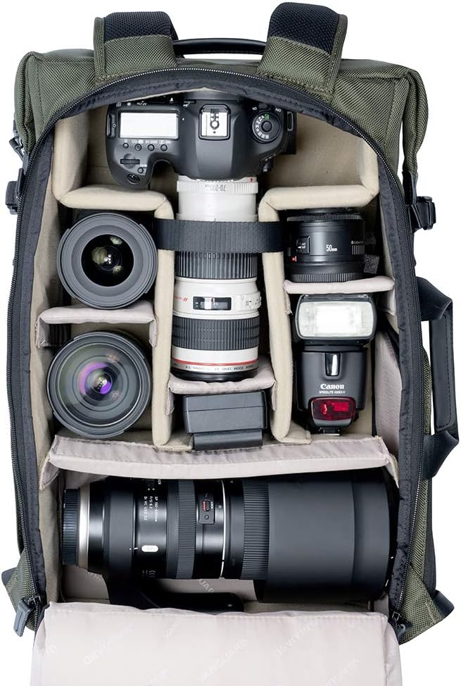 VANGUARD VEO SELECT49 GR Backpack/Shoulder Bag for DSLR, Mirrorless/CSC Camera or Drone, Green