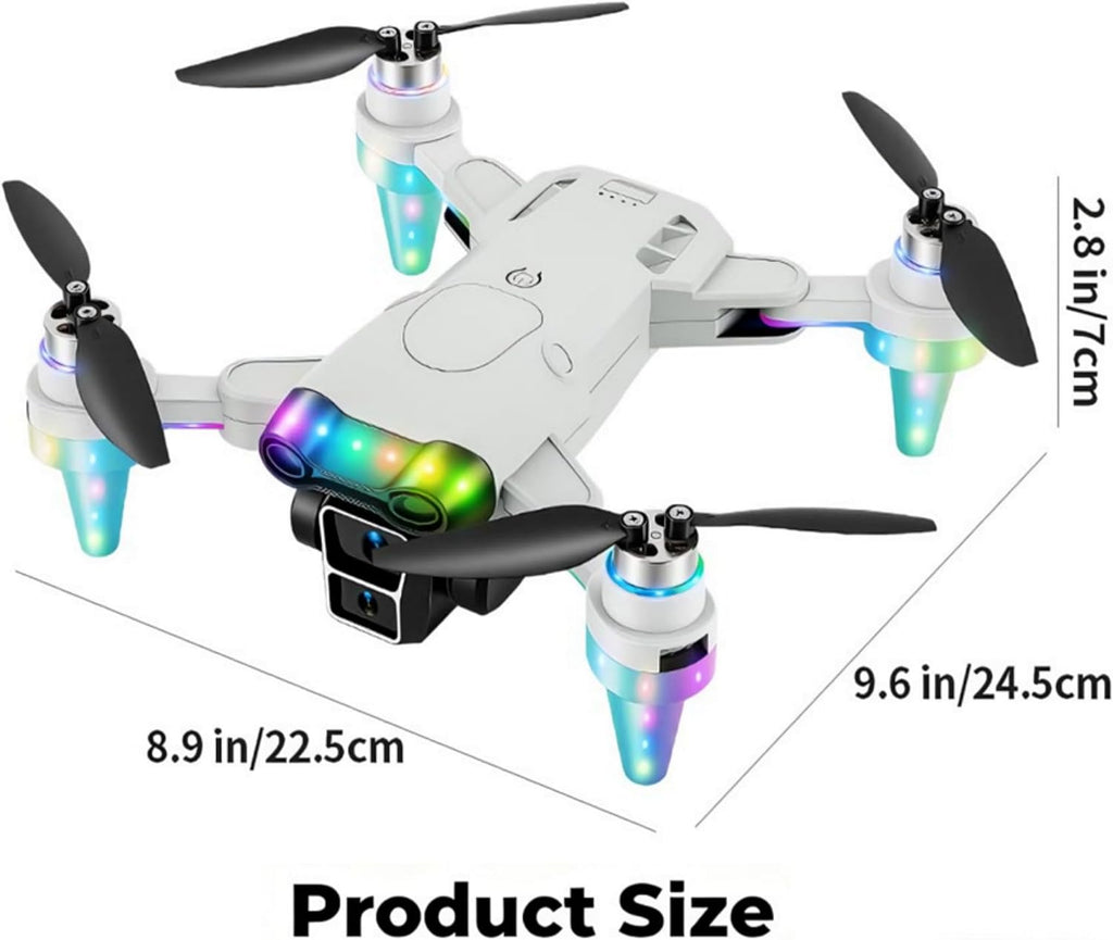 Drones for kids 8-12 with camera – Drone with camera for kids & Beginners, Mini kids drone with Fancy LED Lights, 2.4' Built-In FPV Screen, Dual Batteries, Indoor & Outdoor Toy Gift