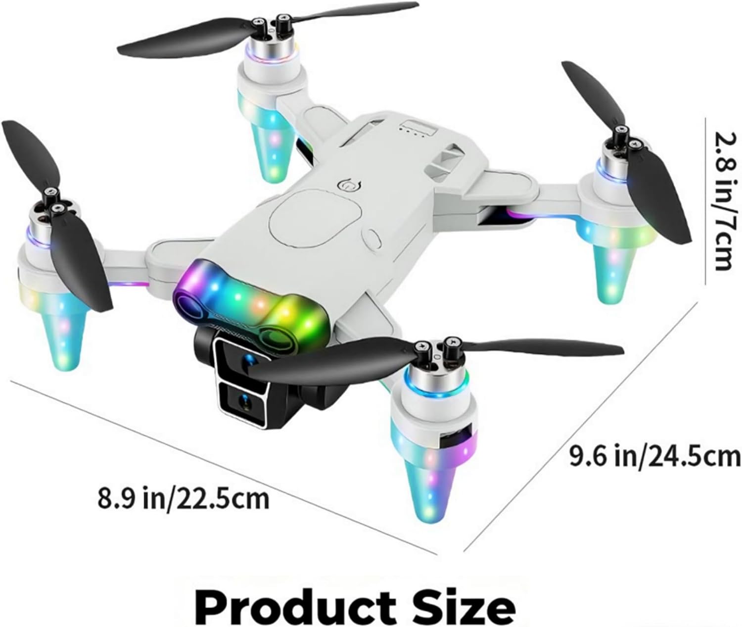 Drones for kids 8-12 with camera – Drone with camera for kids & Beginners, Mini kids drone with Fancy LED Lights, 2.4' Built-In FPV Screen, Dual Batteries, Indoor & Outdoor Toy Gift