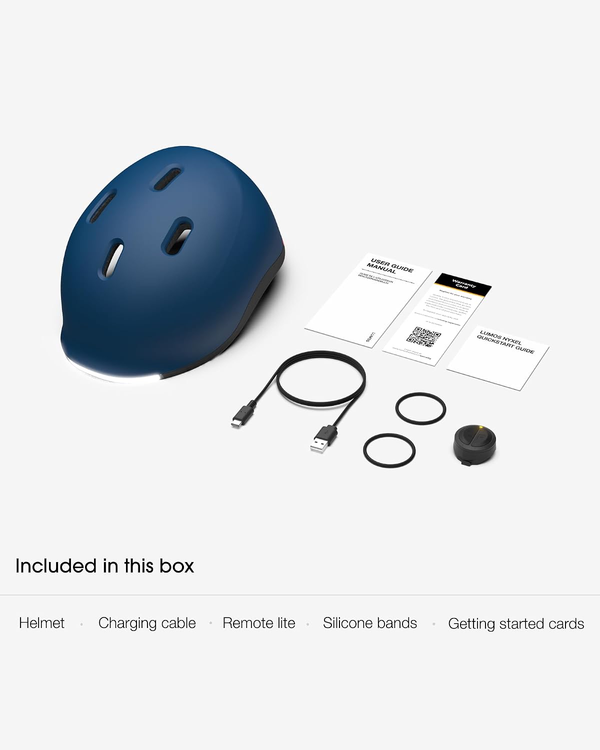 Lumos Nyxel Smart Bike Helmet, Customizable Front and Back LED Lights with Turn Signals, 360° Visibility App Controlled Comfortable & Lightweight Skateboard Urban Helmet for Adults, Men Women