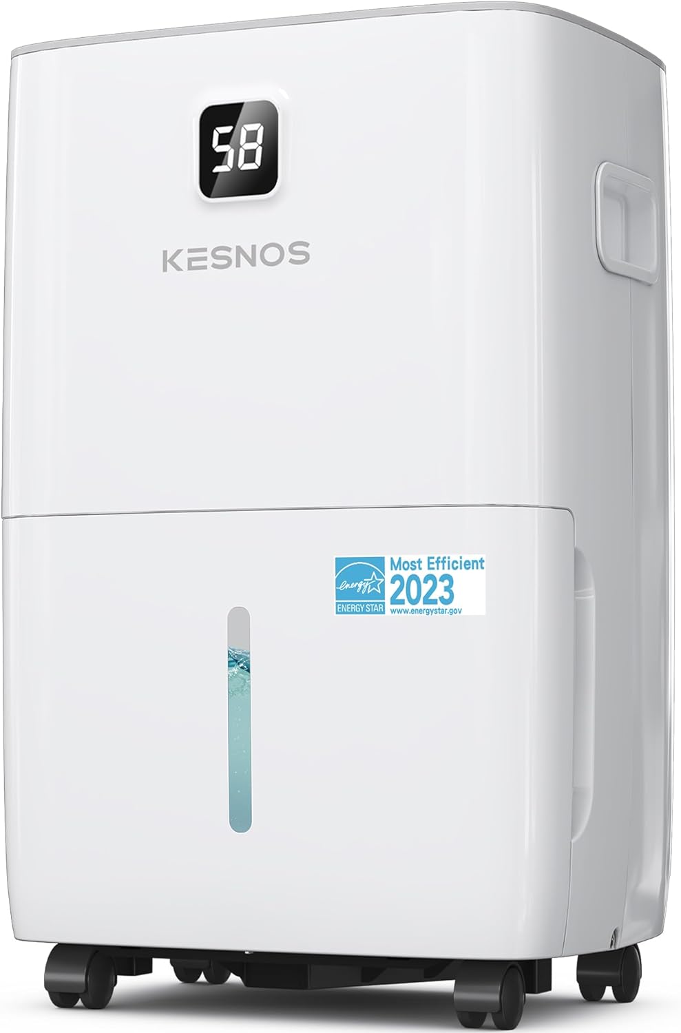 Kesnos 80 Pints Energy Star Dehumidifier for Home, Basement with Drain Hose, Front LED Display and 1.06 Gal Water Tank, Ideal for Large Room up to 5,500 Sq. Ft., Featuring Auto Defrost, Timer Function