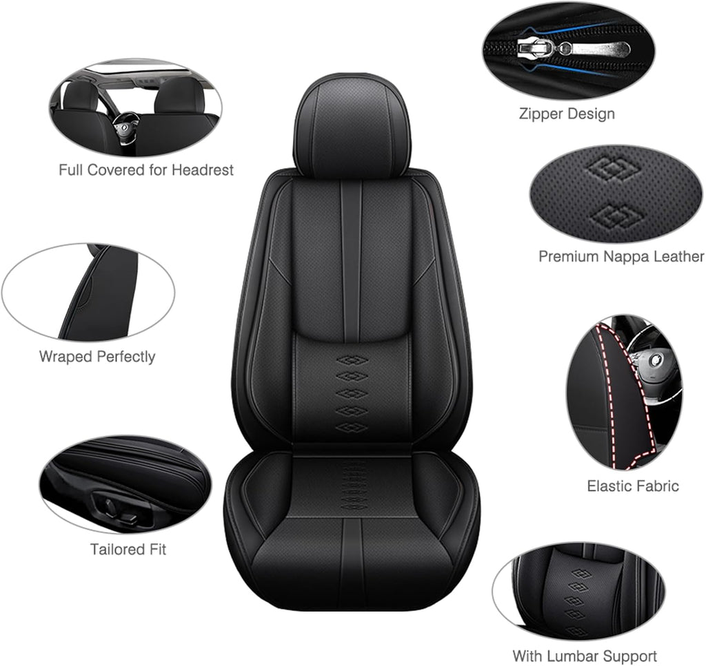 Leather Seat Covers for Mazda CX-50 Hybrid 2025,Premium Car Seat Covers Full Set,Waterproof Car Seat Protectors with Airbag,Comfort Interior Cover Seats for Cars(Black)