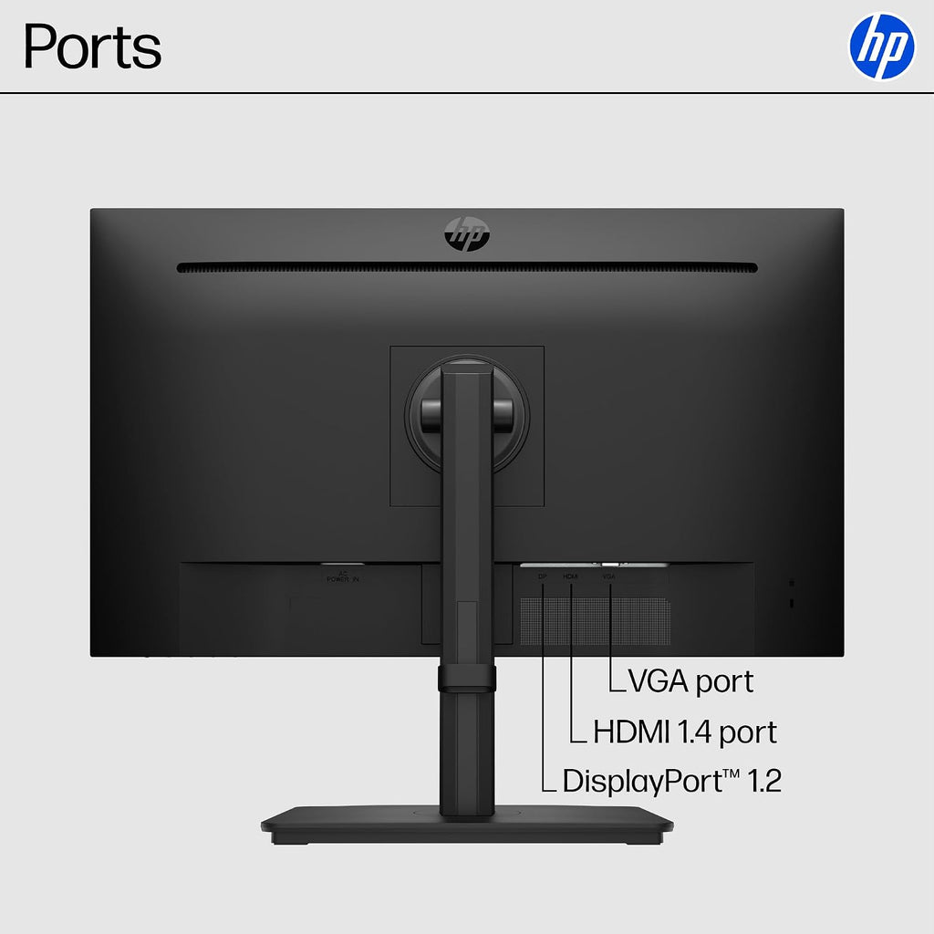 HP Series 3 27 inch FHD Monitor, Full HD Display (1920 x 1080), IPS Panel, 1300:1 Contrast Ratio, 250 Nits, Eye Ease with Eyesafe Certification, Black, 327se (2025)