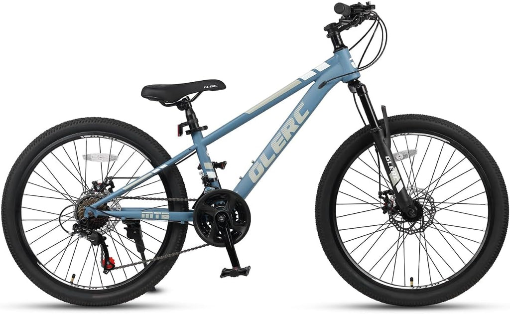 Glerc 20 24 Inch Kids Bike, Kids Mountain Bike for Boys and Girls Ages 6-15, 21-Speed Skyline Bicycle with Front Suspension and Disc Brakes, Multiple Colors