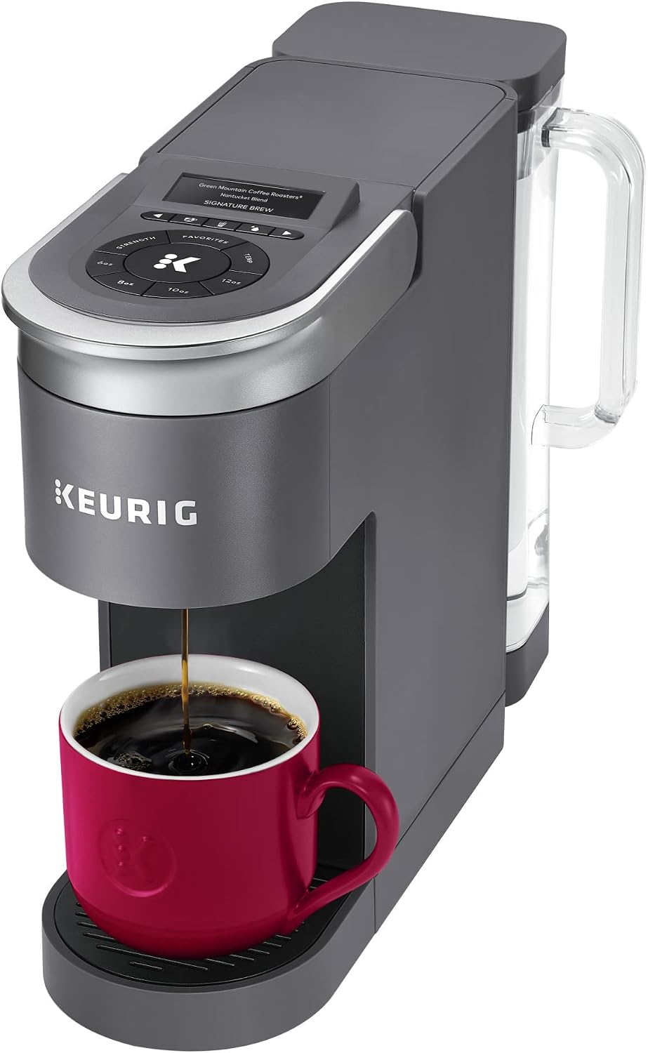 Keurig K-Supreme SMART Single Serve Coffee Maker With Wifi Compatibility, 4 Brew Sizes, And 66oz Removable Reservoir, Compatible with Alexa, Gray