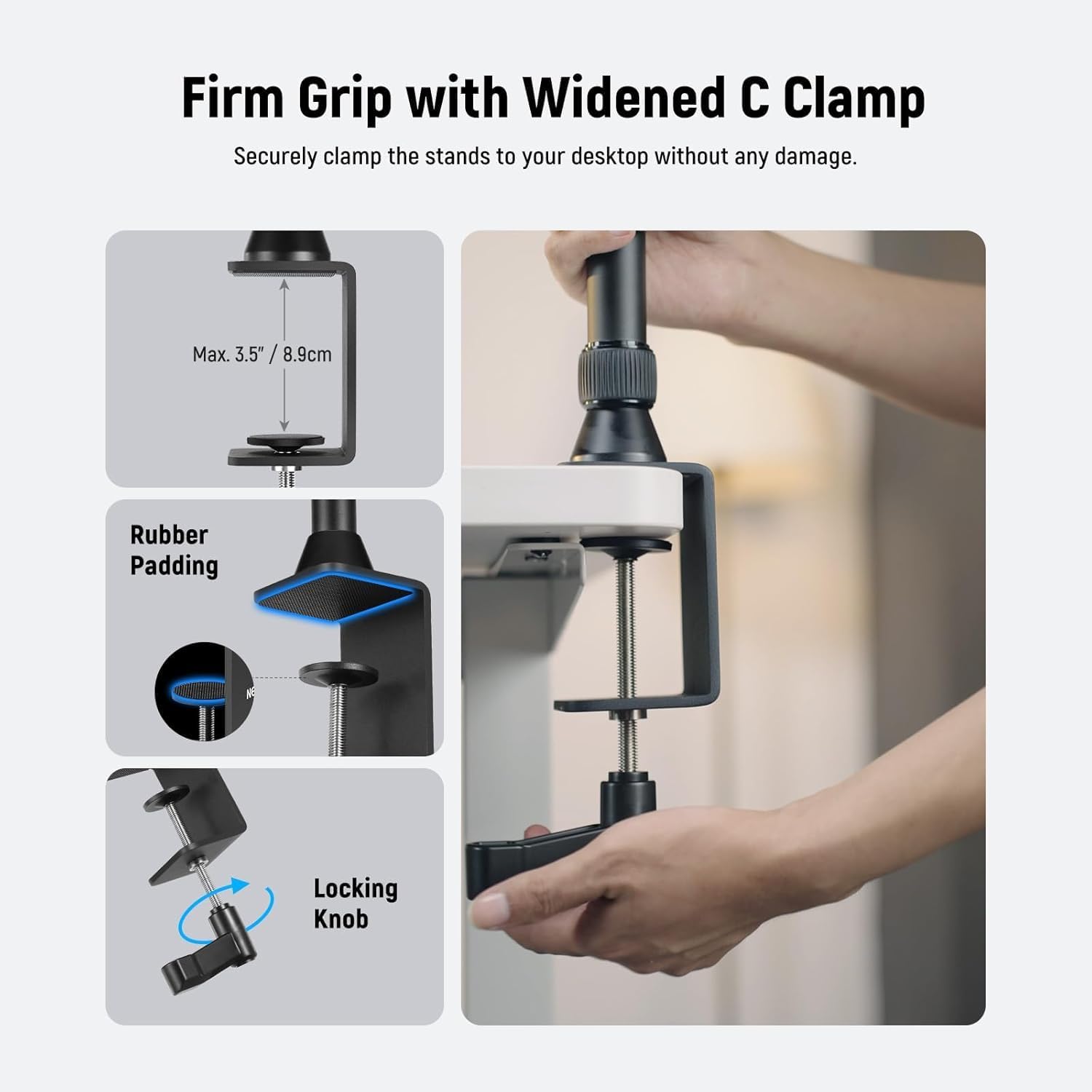 NEEWER Overhead Camera Mount Rig with Dual Ball Head Super Clamp/Phone Holder/C Clamp for Desktop Top Down Shots, Metal Multi Device Mount Platform for Photography Live Streaming Video Making, NK003