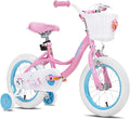 JOYSTAR Fairy Girls Bike for Toddlers and Kids Ages 2-8 Years Old, 12 14 16 18 Inch Kids Bike with Training Wheels, Handbrake and Basket, Toddler Girl Bike, Children Bicycle